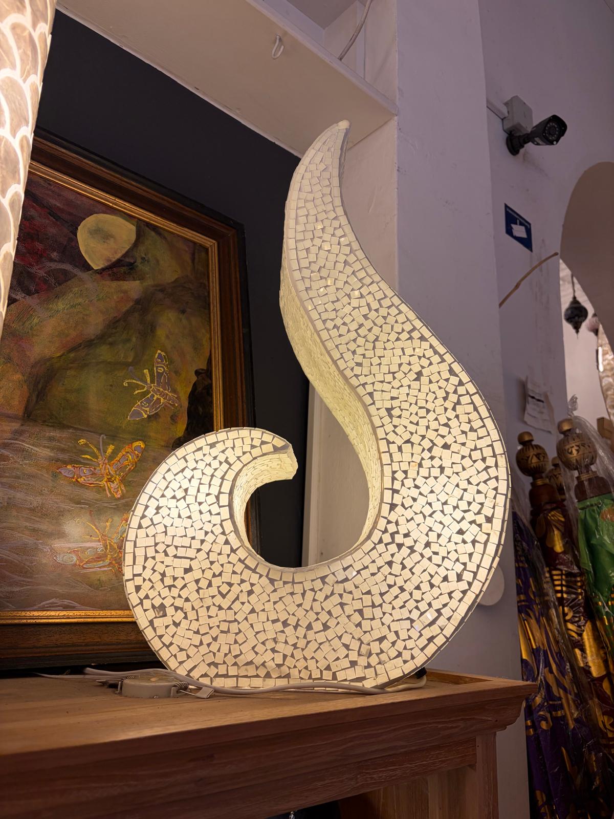 Mosaik-Stehlampe | Flammen-Form | 40 x 60 cm