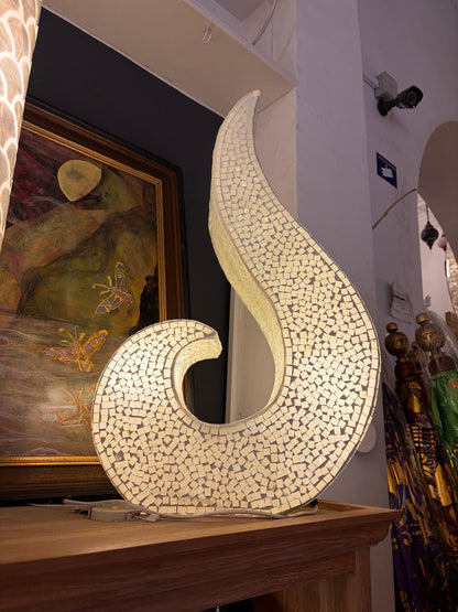 Mosaik-Stehlampe | Flammen-Form | 40 x 60 cm