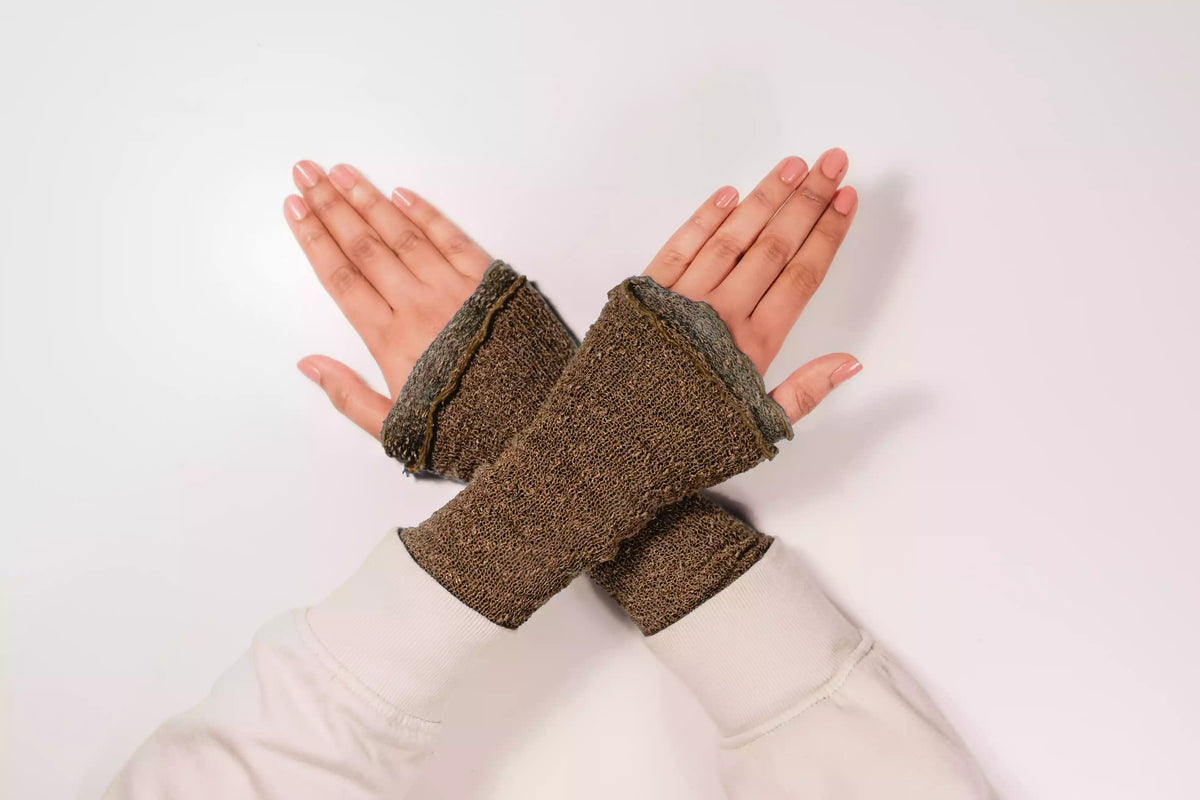 Winter Accessoire: Warme Stulpen Hell Grau - Hautfreundlich &amp; Atmungsaktiv