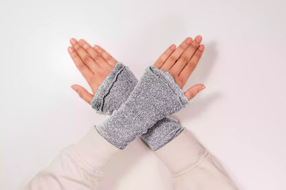 Armstulpen wiss white Strick - Goth Style Handwärmer &amp; Pulswärmer
