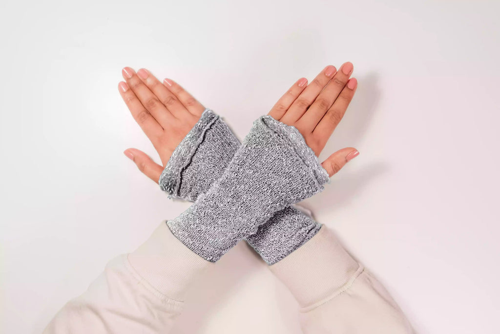 Armstulpen wiss white Strick - Goth Style Handwärmer & Pulswärmer