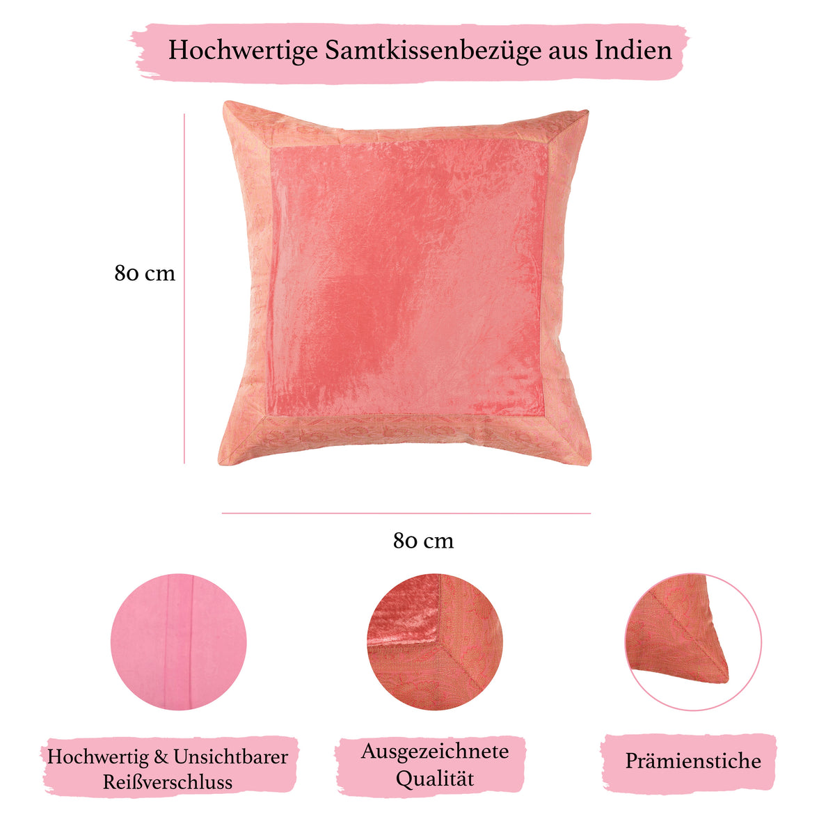 Samt- &amp; Brokat Kissenbezug