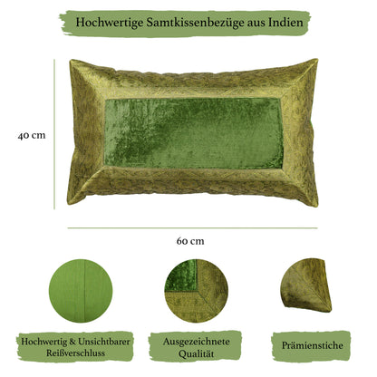 Samt- und Brokat Kissenbezug