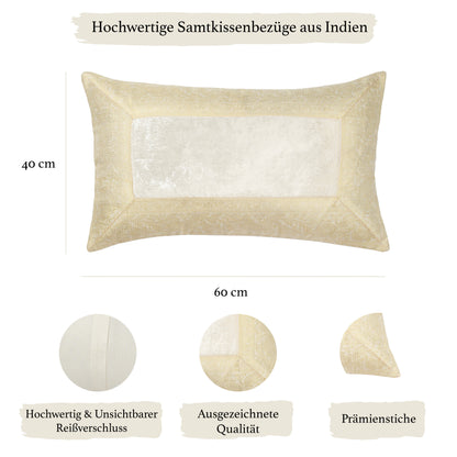 Samt- und Brokat Kissenbezug