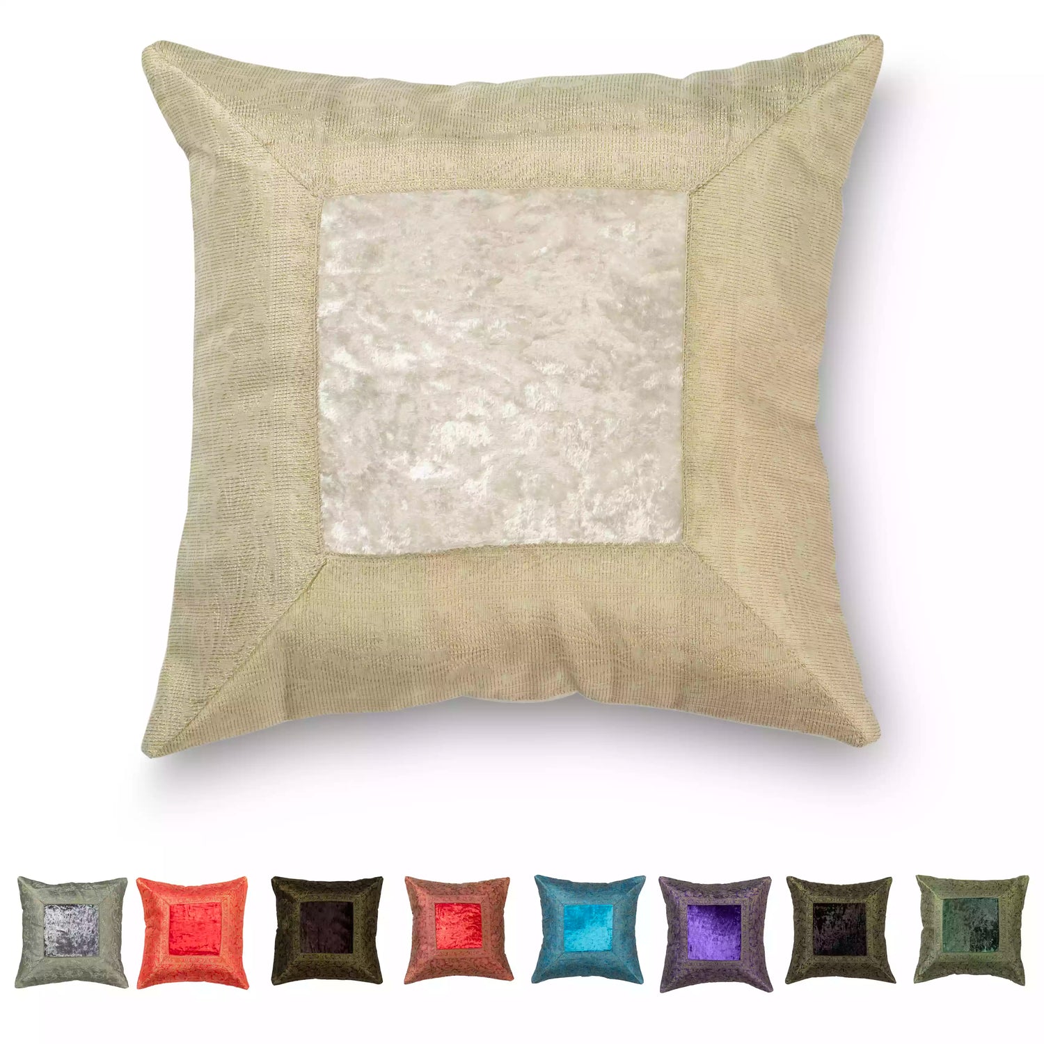 Boho Kissenbezüge 30x30 cm Gold Gelb Brokat Wohnzimmer Dekokissen Marrakesch Patchwork