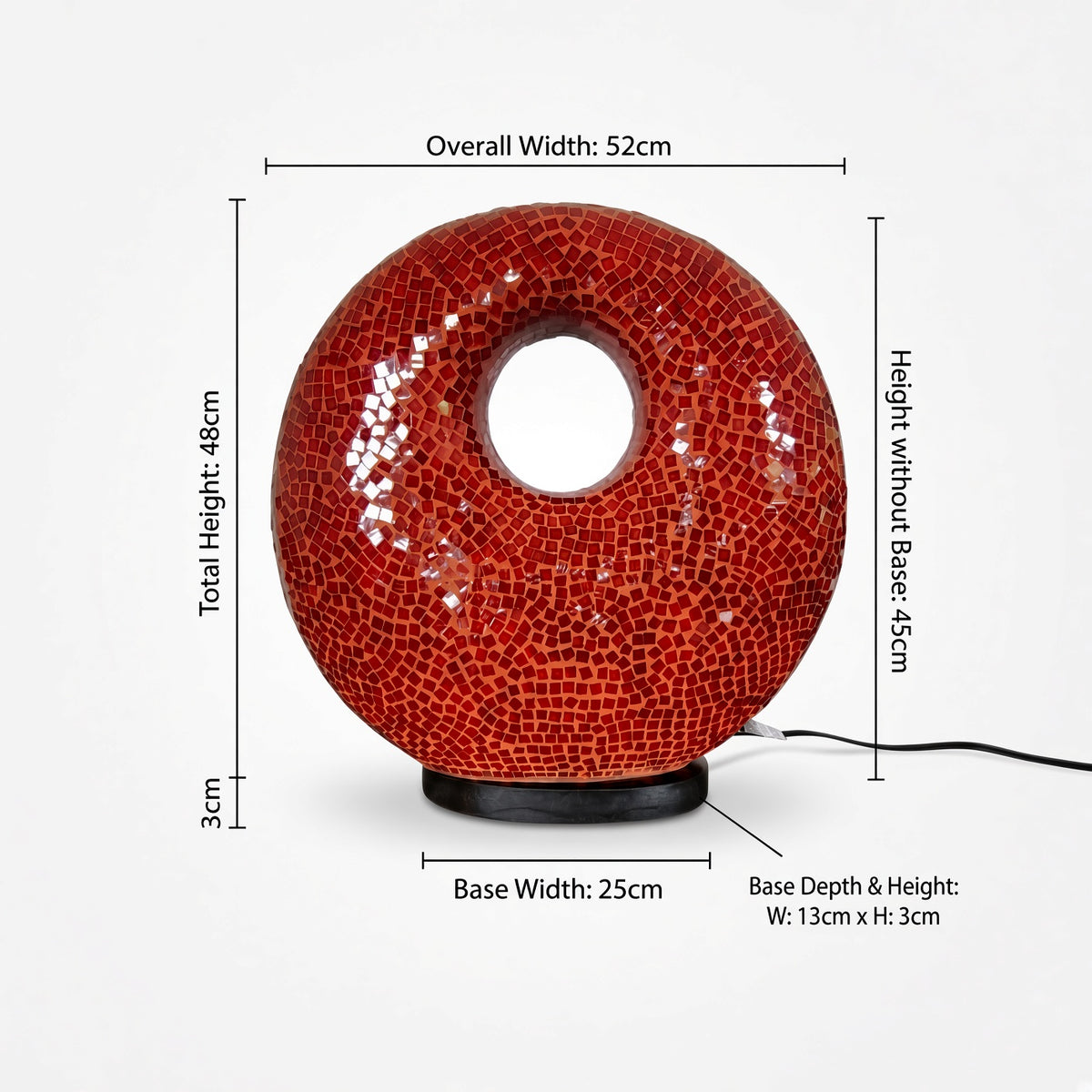 Mosaiklampe in Donut-Form