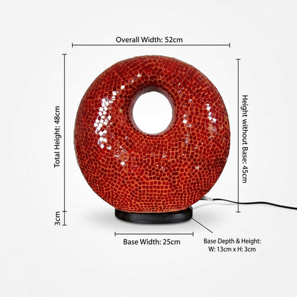 Mosaiklampe in Donut-Form