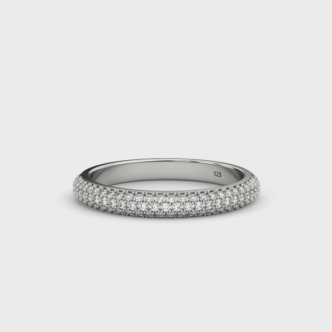 Aga’s Own Hypoallergene Zirkonia Silberringe - atemberaubender 925 Sterling Silberschmuck, Damenmode- Hochzeits, Verlobungs, Treue-Ringe- Silberne Zirkonia-Ringe- Das perfekte Geschenk für jeden Anlass