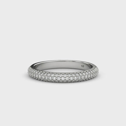 Aga’s Own Hypoallergene Zirkonia Silberringe - atemberaubender 925 Sterling Silberschmuck, Damenmode- Hochzeits, Verlobungs, Treue-Ringe- Silberne Zirkonia-Ringe- Das perfekte Geschenk für jeden Anlass