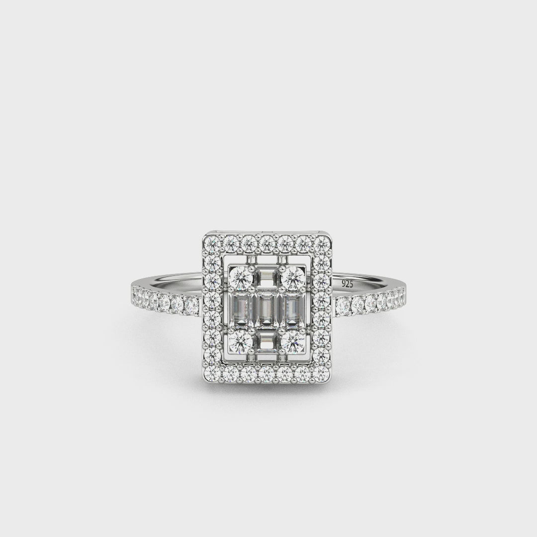 Aga’s Own Hypoallergene Zirkonia Silberringe - atemberaubender 925 Sterling Silberschmuck, Damenmode- Hochzeits, Verlobungs, Treue-Ringe- Silberne Zirkonia-Ringe- Das perfekte Geschenk für jeden Anlass