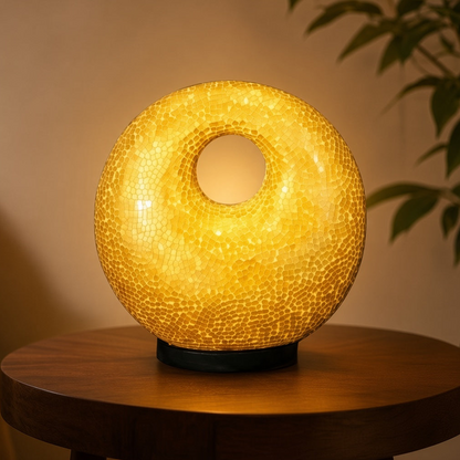 Mosaiklampe in Donut-Form