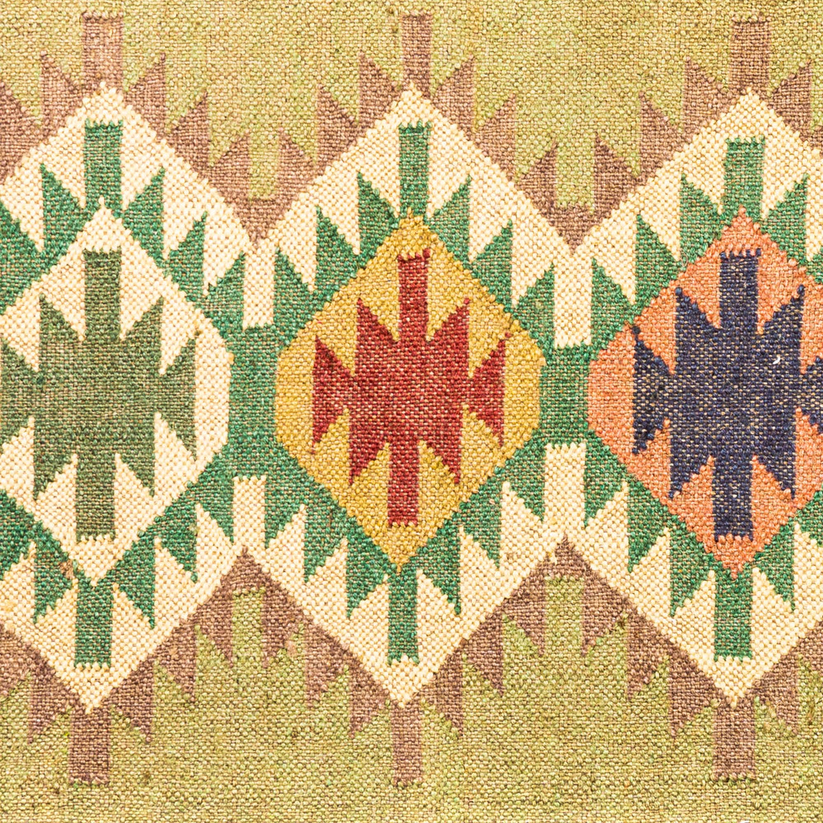Kelim Teppich Läufer Wolle &amp; Jute Indisch 60x100cm Handgewebt Orient Teppich AO