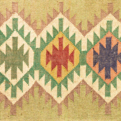 Kelim Teppich Läufer Wolle &amp; Jute Indisch 60x100cm Handgewebt Orient Teppich AO