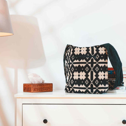 Aga’s Own Boho Umhängetasche - Festival Crossbody Handtasche für Damen, Ethnisch Baumwollschultertasche | Perfekt für Strandausflüge