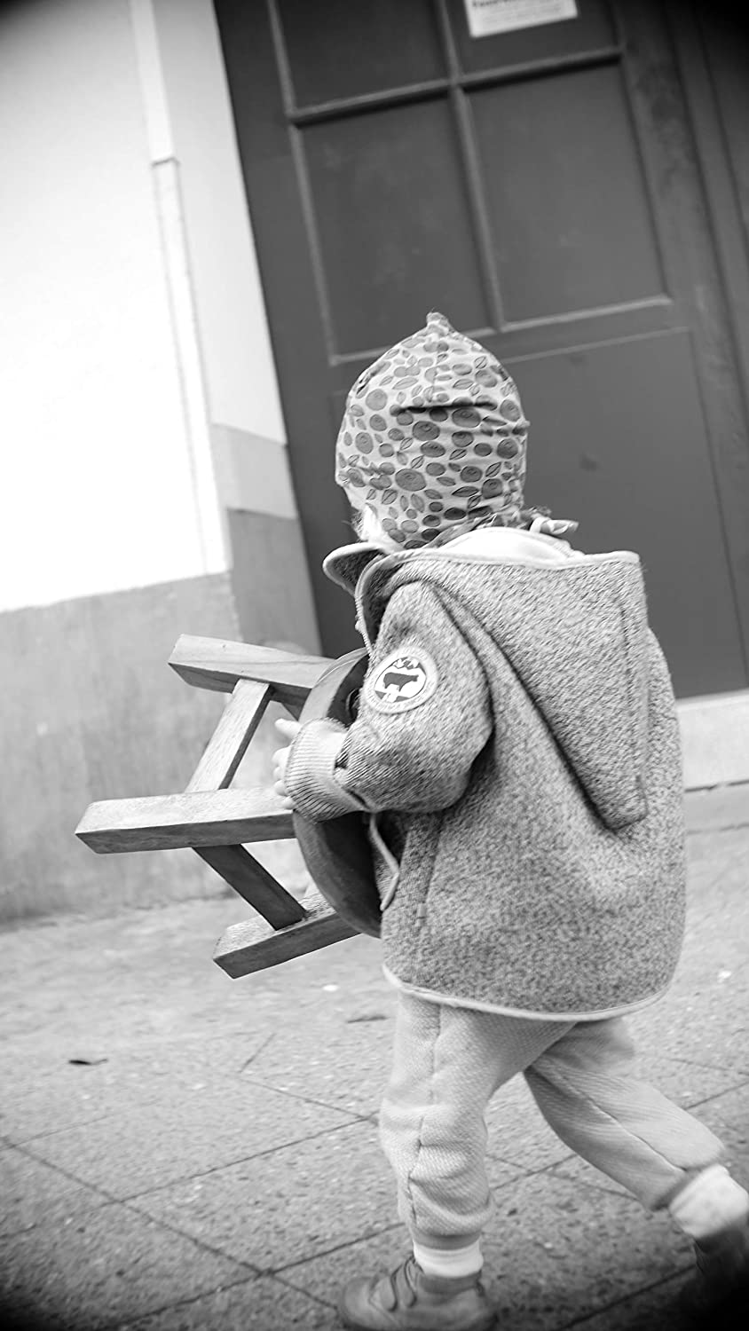 Tritthocker für Kinder – runder Kinderhocker – Pflanzenständer für den Innenbereich – Melkhocker – Heimdekoration, Holztritt, Massivholzhocker bemalt und geschnitzt mit Tiermotiv