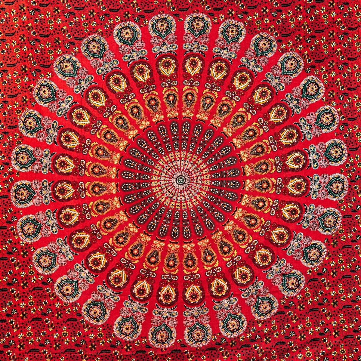 Wanddekoration aus 100% Baumwolle ca. 205 x 235 cm, Wandtuch für Zuhause, Strandtuch / großes Tapestry, Wandteppich Mandala