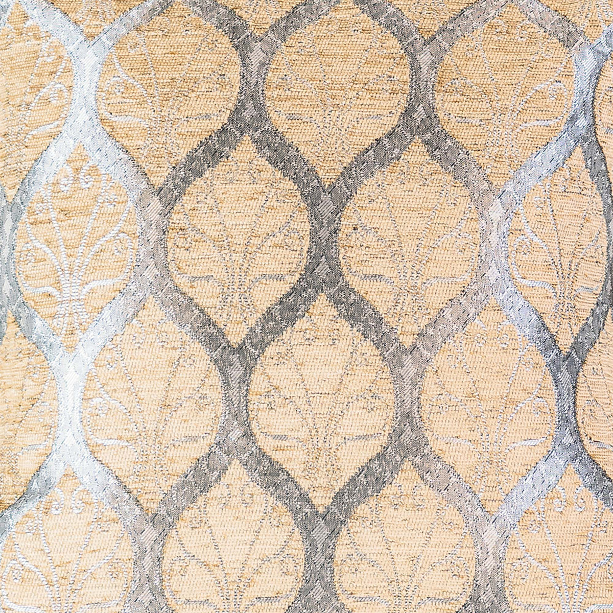 Scroll-Gitter Kissenbezug – 40 × 40 cm