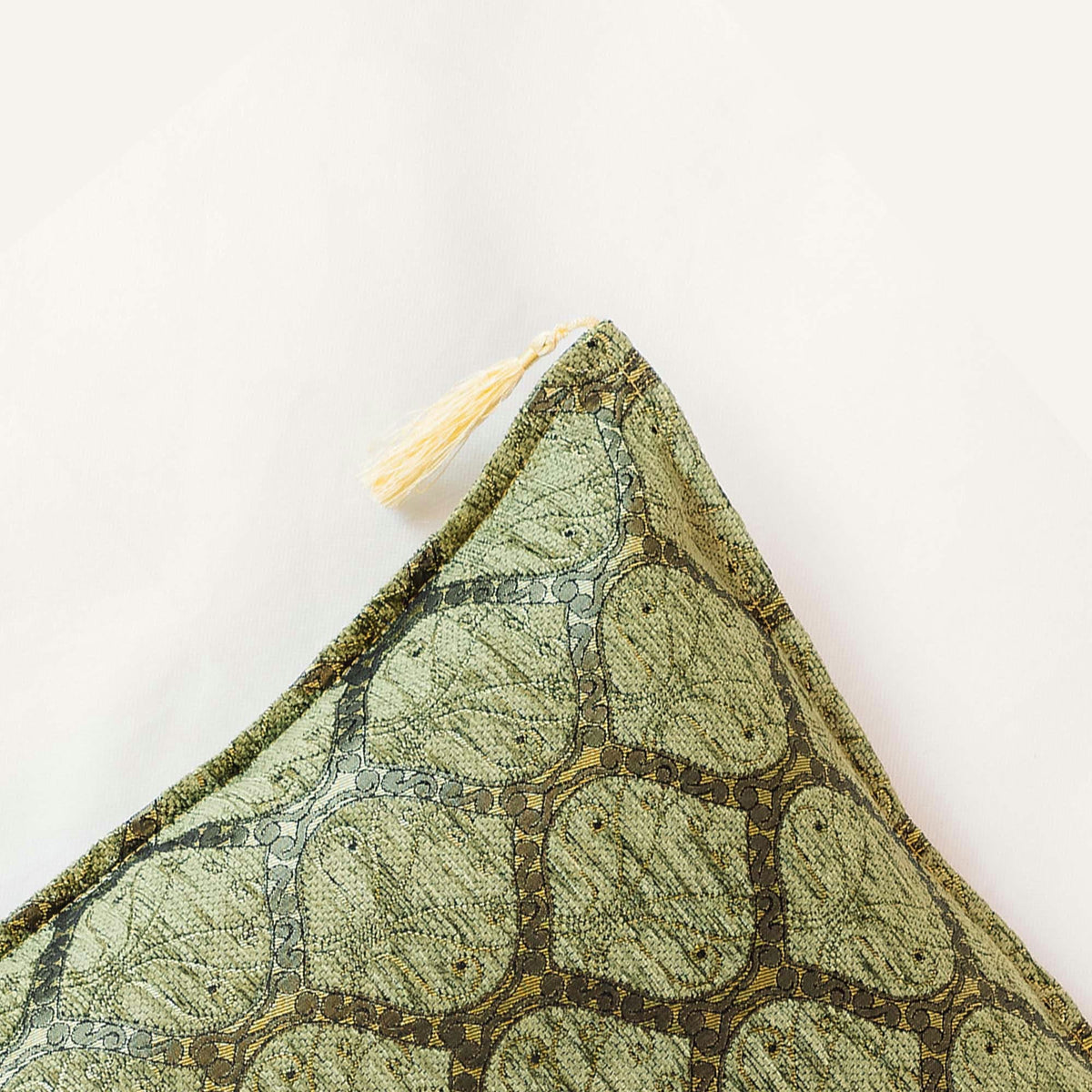 Scroll-Gitter Kissenbezug – 40 × 40 cm