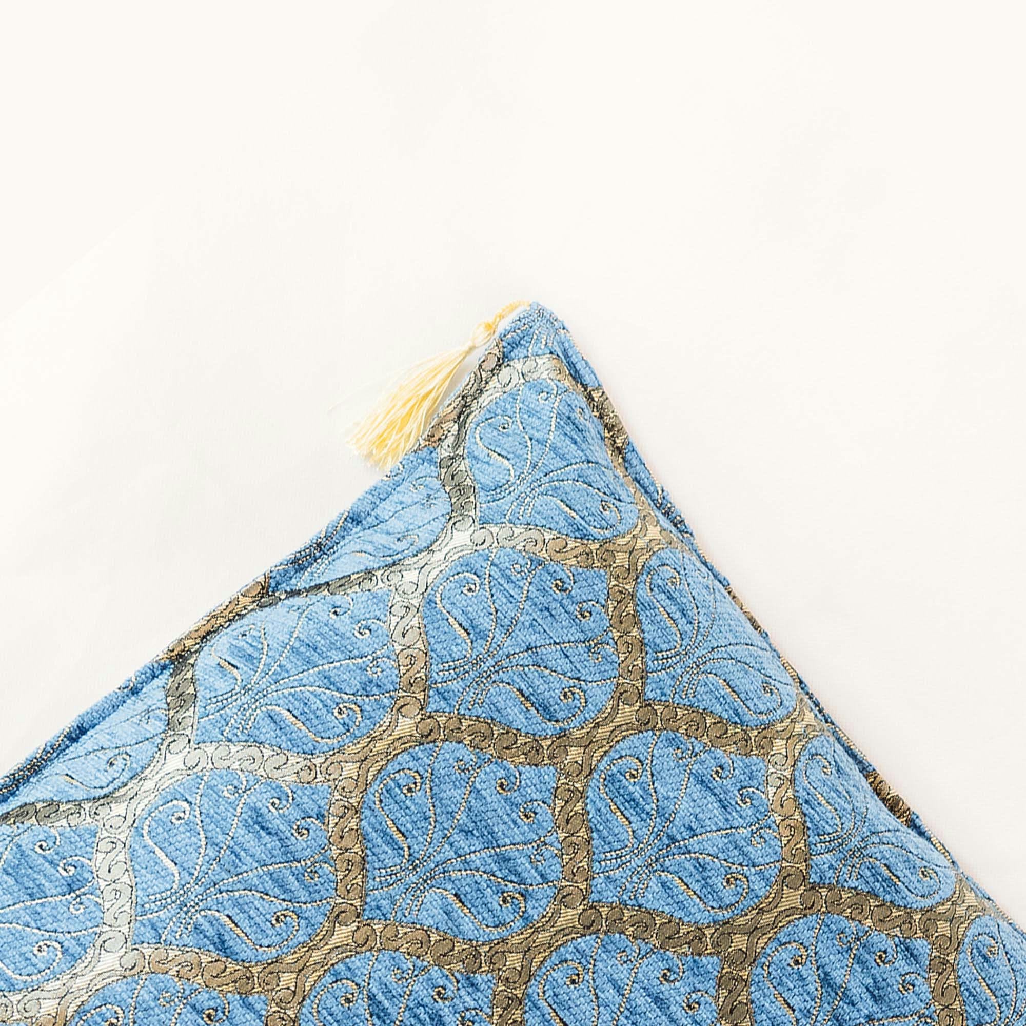 Scroll-Gitter Kissenbezug – 40 × 40 cm