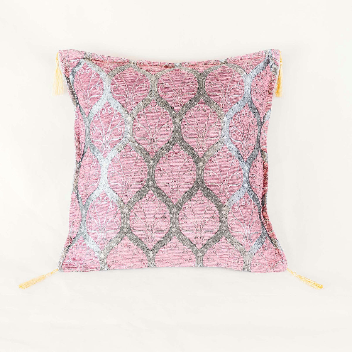 Scroll-Gitter Kissenbezug – 40 × 40 cm
