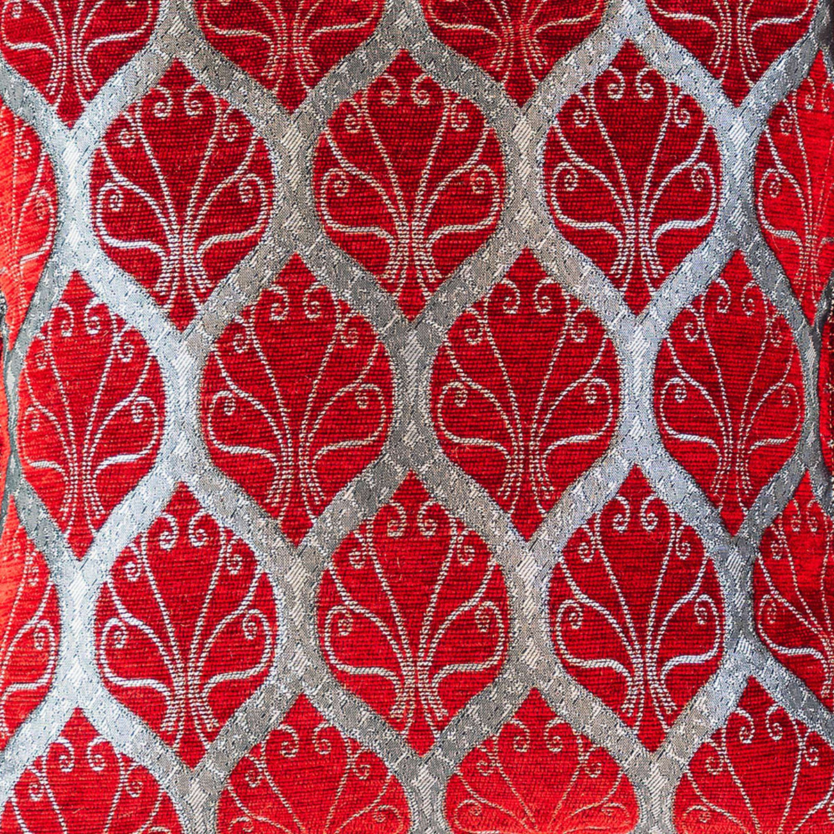Scroll-Gitter Kissenbezug – 40 × 40 cm