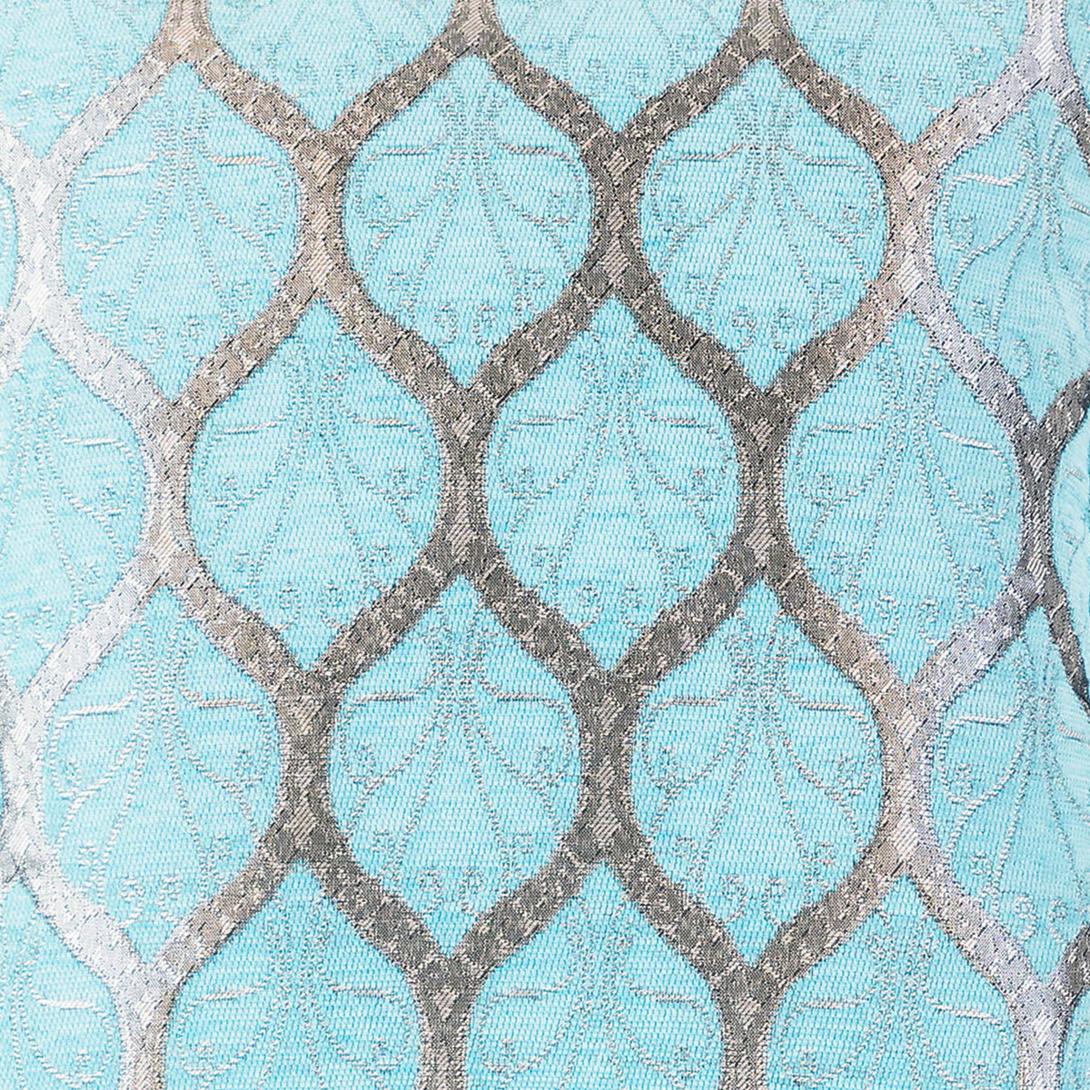 Scroll-Gitter Kissenbezug – 40 × 40 cm