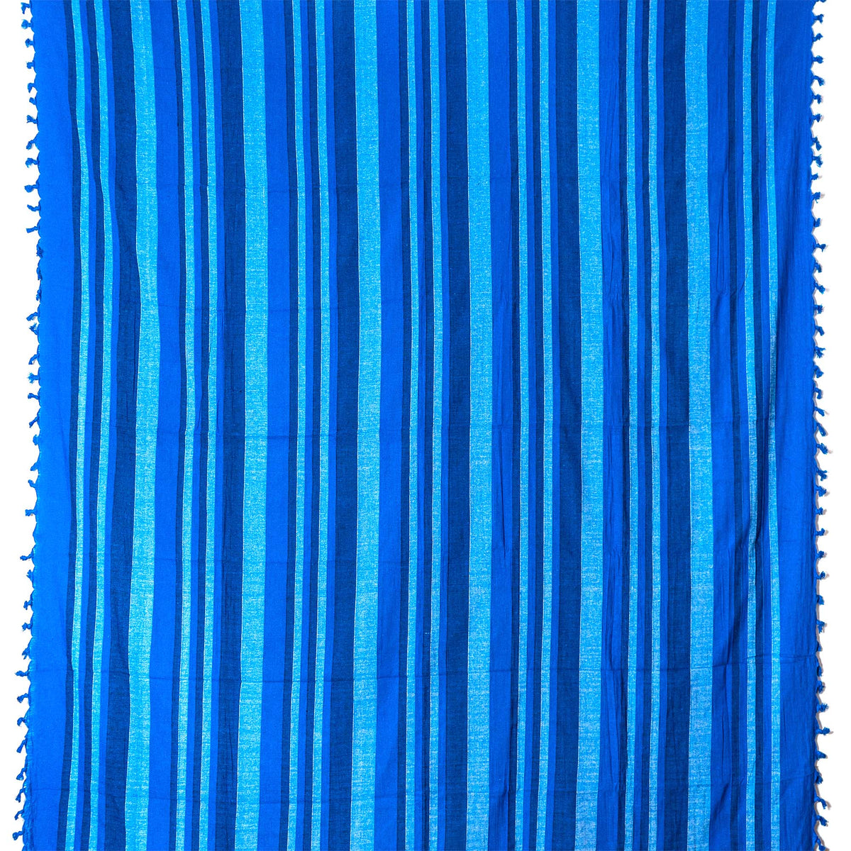 Tagesdecke/gestreifter Sofaüberwurf in verschiedene Farben 250 x 220cm handgewebt aus 100% Baumwolle – XXL-Größe mit Fransen