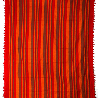 Tagesdecke/gestreifter Sofaüberwurf in verschiedene Farben 250 x 220cm handgewebt aus 100% Baumwolle – XXL-Größe mit Fransen