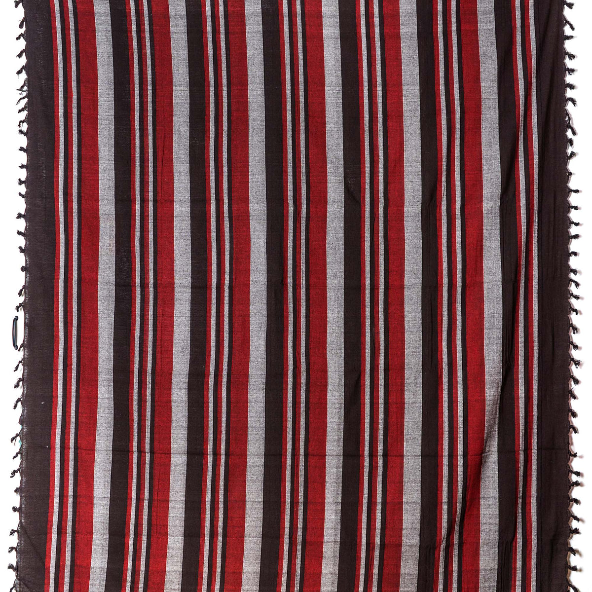 Tagesdecke/gestreifter Sofaüberwurf in verschiedene Farben 250 x 220cm handgewebt aus 100% Baumwolle – XXL-Größe mit Fransen
