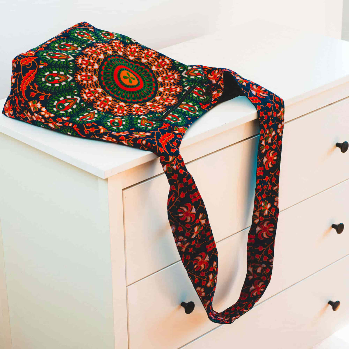 Aga’s Own Mandala Boho Umhängetasche - Festival Crossbody Handtasche für Damen, Ethnisch Baumwollschultertasche | Perfekt für Strandausflüge