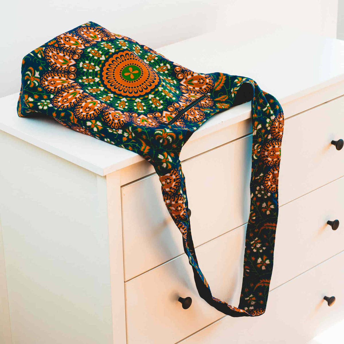 Aga’s Own Mandala Boho Umhängetasche - Festival Crossbody Handtasche für Damen, Ethnisch Baumwollschultertasche | Perfekt für Strandausflüge