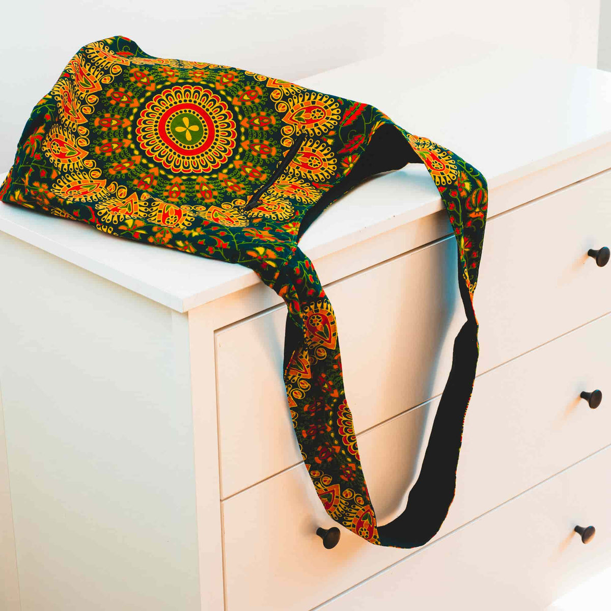 Aga’s Own Mandala Boho Umhängetasche - Festival Crossbody Handtasche für Damen, Ethnisch Baumwollschultertasche | Perfekt für Strandausflüge