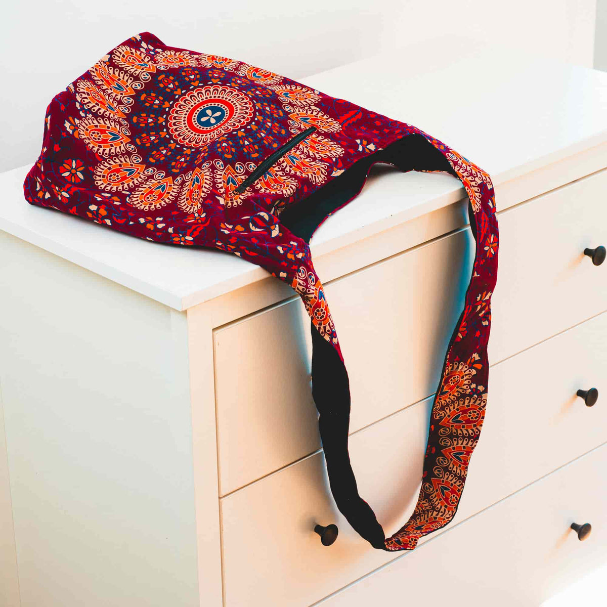 Aga’s Own Mandala Boho Umhängetasche - Festival Crossbody Handtasche für Damen, Ethnisch Baumwollschultertasche | Perfekt für Strandausflüge