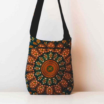 Aga’s Own Mandala Boho Umhängetasche - Festival Crossbody Handtasche für Damen, Ethnisch Baumwollschultertasche | Perfekt für Strandausflüge