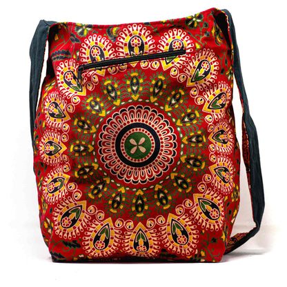 Aga’s Own Mandala Boho Umhängetasche - Festival Crossbody Handtasche für Damen, Ethnisch Baumwollschultertasche | Perfekt für Strandausflüge