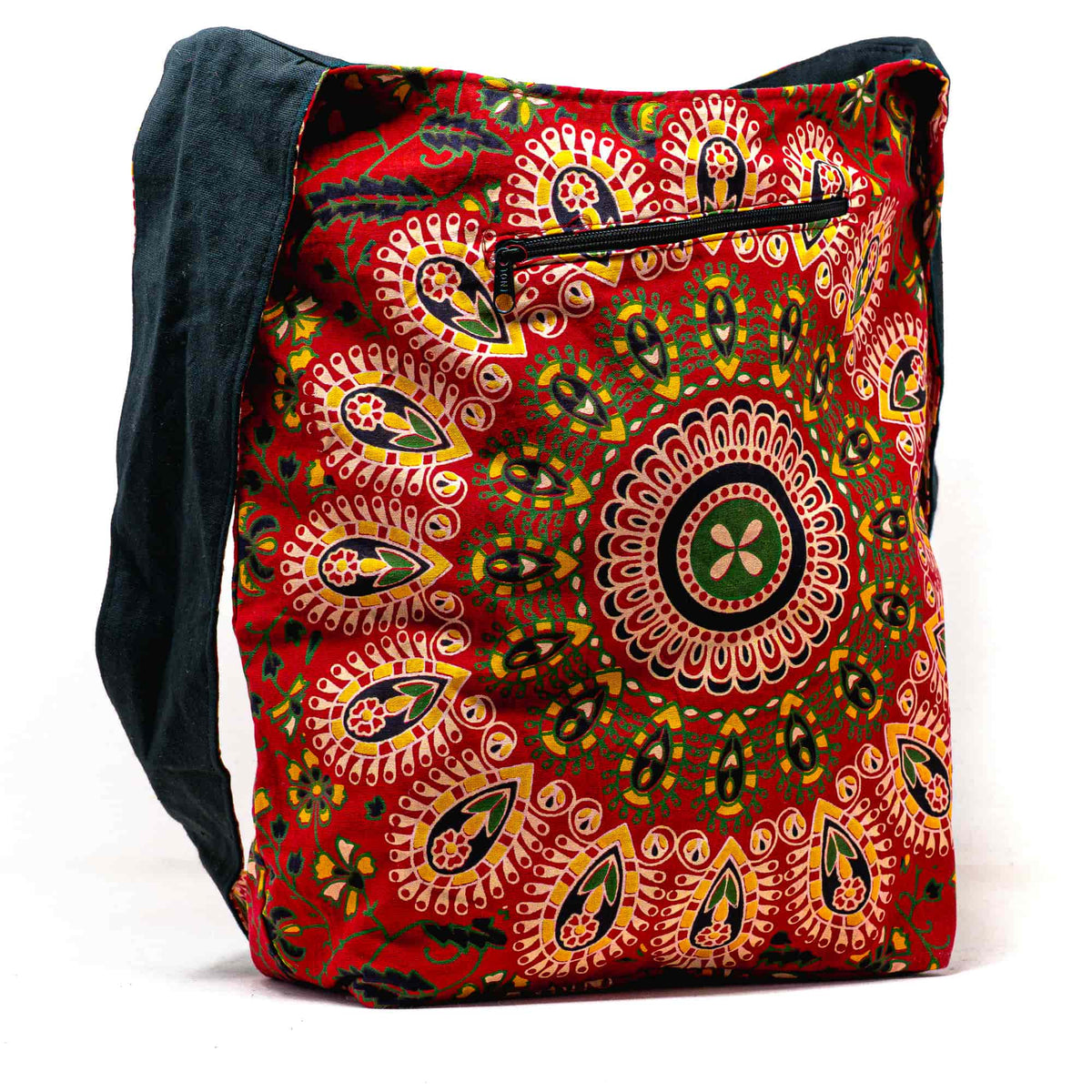 Aga’s Own Mandala Boho Umhängetasche - Festival Crossbody Handtasche für Damen, Ethnisch Baumwollschultertasche | Perfekt für Strandausflüge