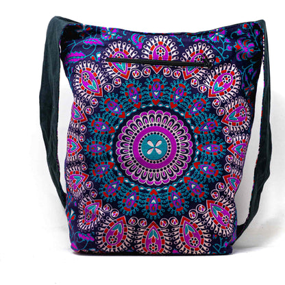 Aga’s Own Mandala Boho Umhängetasche - Festival Crossbody Handtasche für Damen, Ethnisch Baumwollschultertasche | Perfekt für Strandausflüge