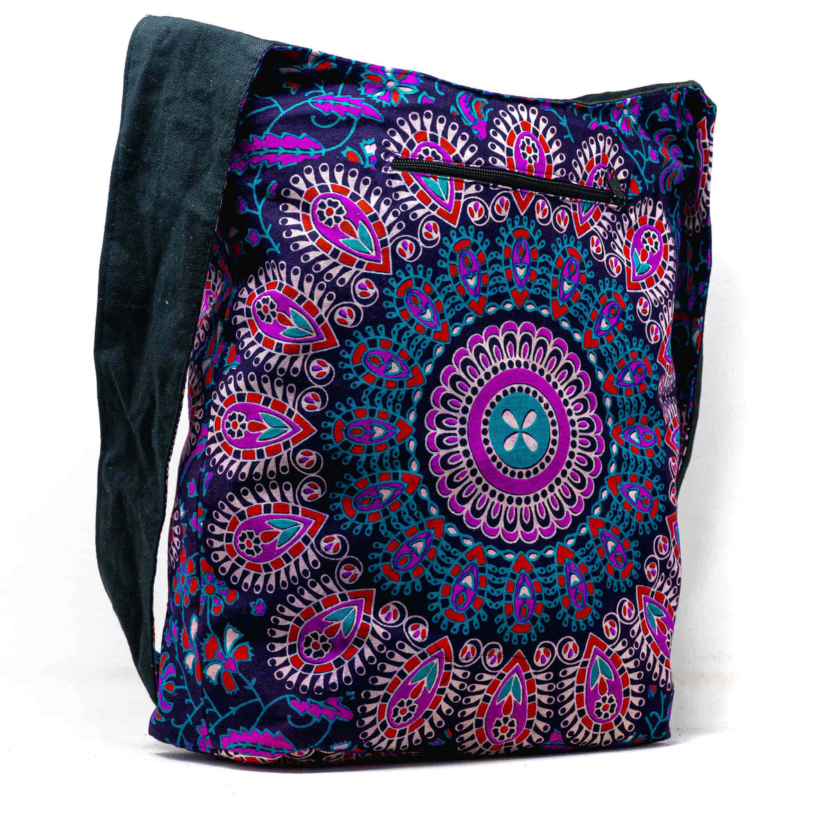 Aga’s Own Mandala Boho Umhängetasche - Festival Crossbody Handtasche für Damen, Ethnisch Baumwollschultertasche | Perfekt für Strandausflüge