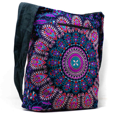 Aga’s Own Mandala Boho Umhängetasche - Festival Crossbody Handtasche für Damen, Ethnisch Baumwollschultertasche | Perfekt für Strandausflüge