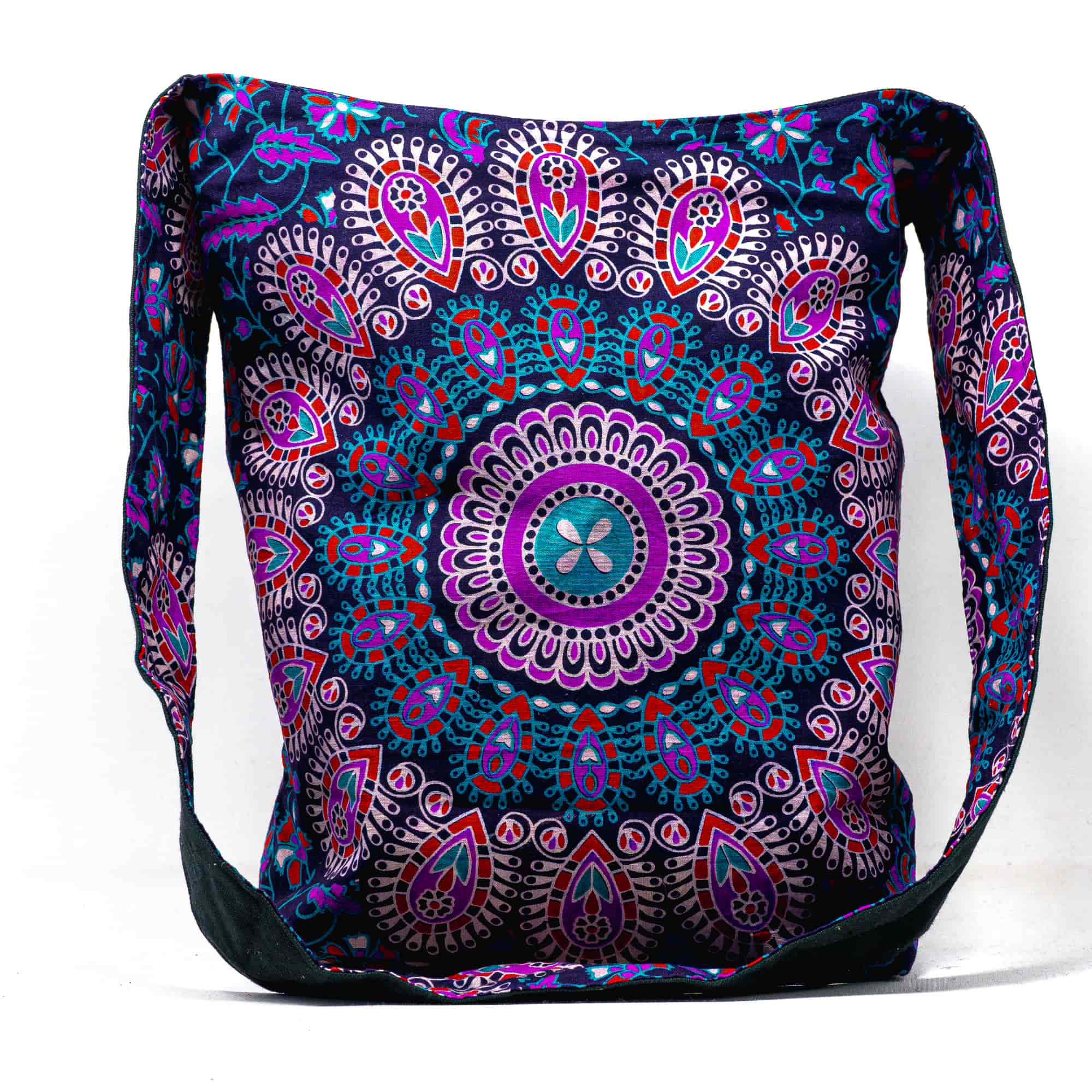 Aga’s Own Mandala Boho Umhängetasche - Festival Crossbody Handtasche für Damen, Ethnisch Baumwollschultertasche | Perfekt für Strandausflüge