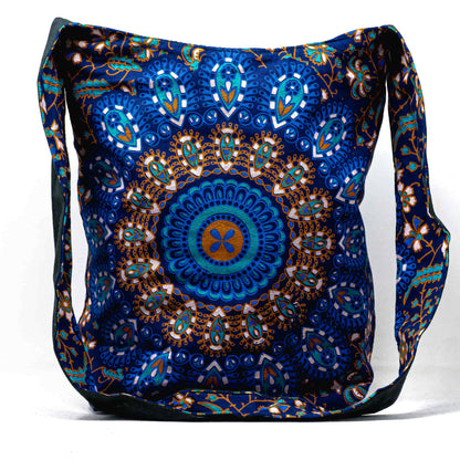 Aga’s Own Mandala Boho Umhängetasche - Festival Crossbody Handtasche für Damen, Ethnisch Baumwollschultertasche | Perfekt für Strandausflüge