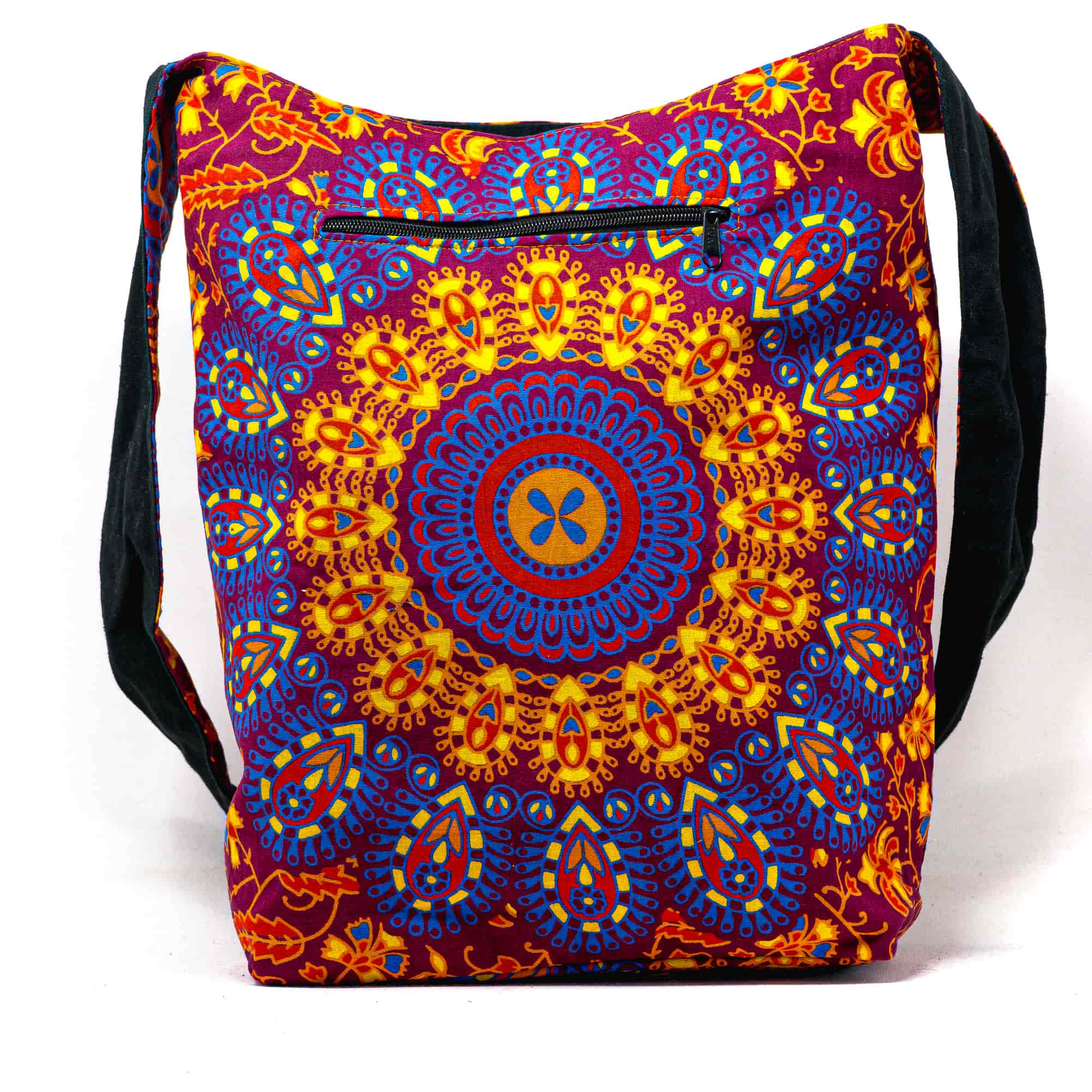 Aga’s Own Mandala Boho Umhängetasche - Festival Crossbody Handtasche für Damen, Ethnisch Baumwollschultertasche | Perfekt für Strandausflüge