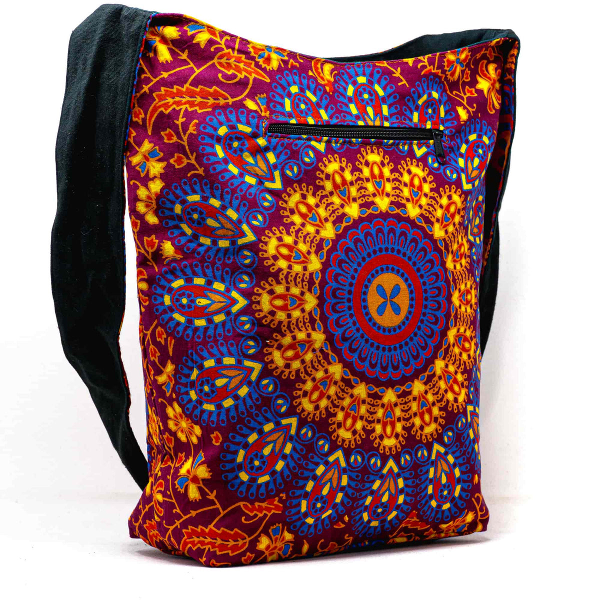 Aga’s Own Mandala Boho Umhängetasche - Festival Crossbody Handtasche für Damen, Ethnisch Baumwollschultertasche | Perfekt für Strandausflüge
