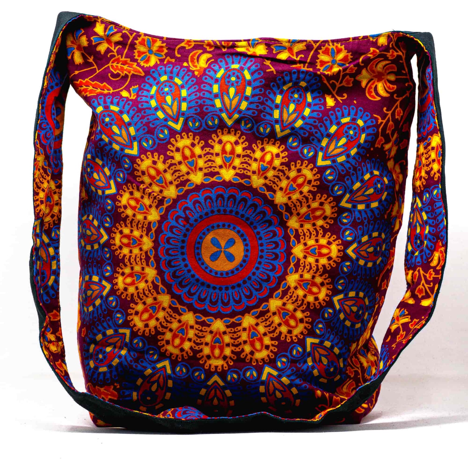 Aga’s Own Mandala Boho Umhängetasche - Festival Crossbody Handtasche für Damen, Ethnisch Baumwollschultertasche | Perfekt für Strandausflüge