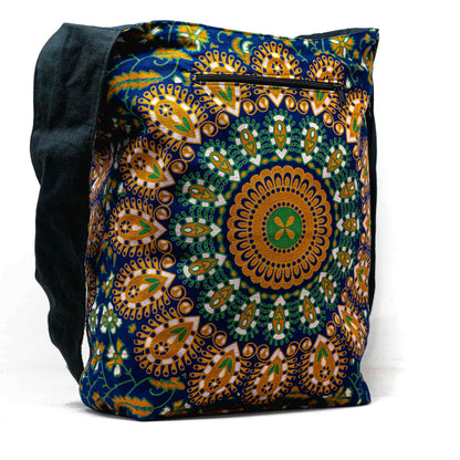 Aga’s Own Mandala Boho Umhängetasche - Festival Crossbody Handtasche für Damen, Ethnisch Baumwollschultertasche | Perfekt für Strandausflüge