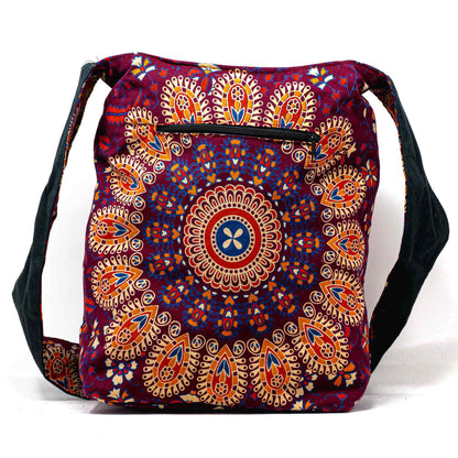 Aga’s Own Mandala Boho Umhängetasche - Festival Crossbody Handtasche für Damen, Ethnisch Baumwollschultertasche | Perfekt für Strandausflüge