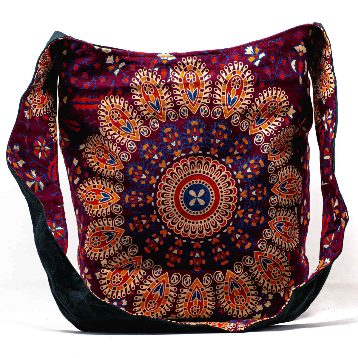 Aga’s Own Mandala Boho Umhängetasche - Festival Crossbody Handtasche für Damen, Ethnisch Baumwollschultertasche | Perfekt für Strandausflüge