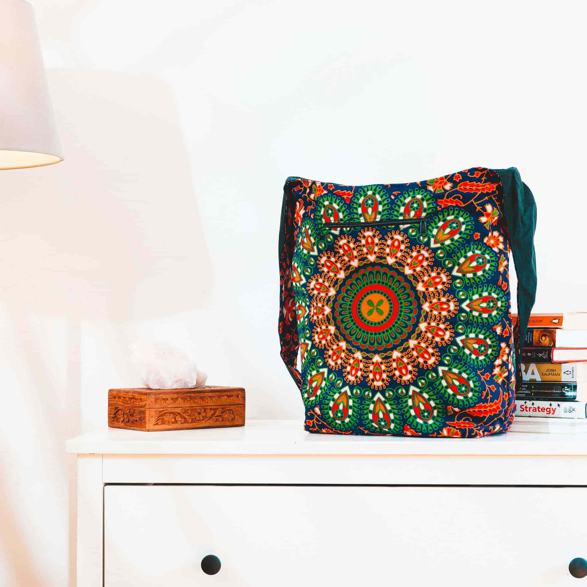Aga’s Own Mandala Boho Umhängetasche - Festival Crossbody Handtasche für Damen, Ethnisch Baumwollschultertasche | Perfekt für Strandausflüge