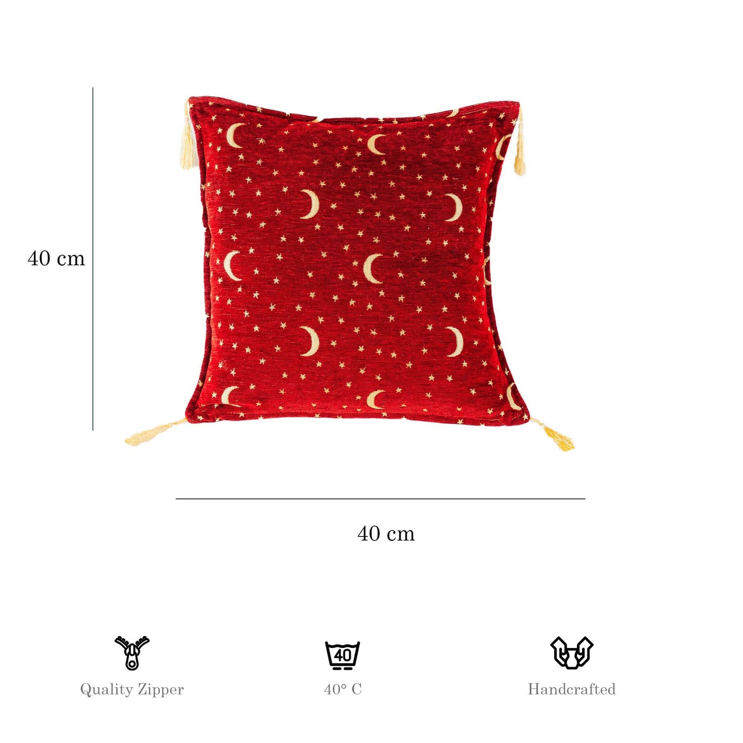 Mond &amp; Sterne Kissenbezug 40x40