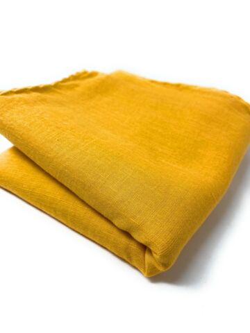 Gelbes Baumwolltuch uni - Sonniges Halstuch, Bandana &amp; Schal aus 100% Baumwolle